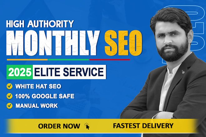 Our agency will do monthly website SEO service with high da quality backlinks for google ranking